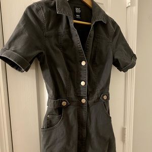 BDG Magritte Button-Front Shortall Coverall